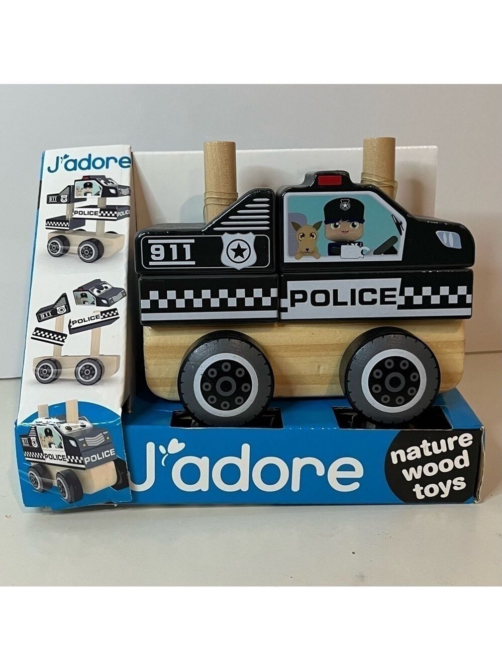 Jadore Wooden Police Car